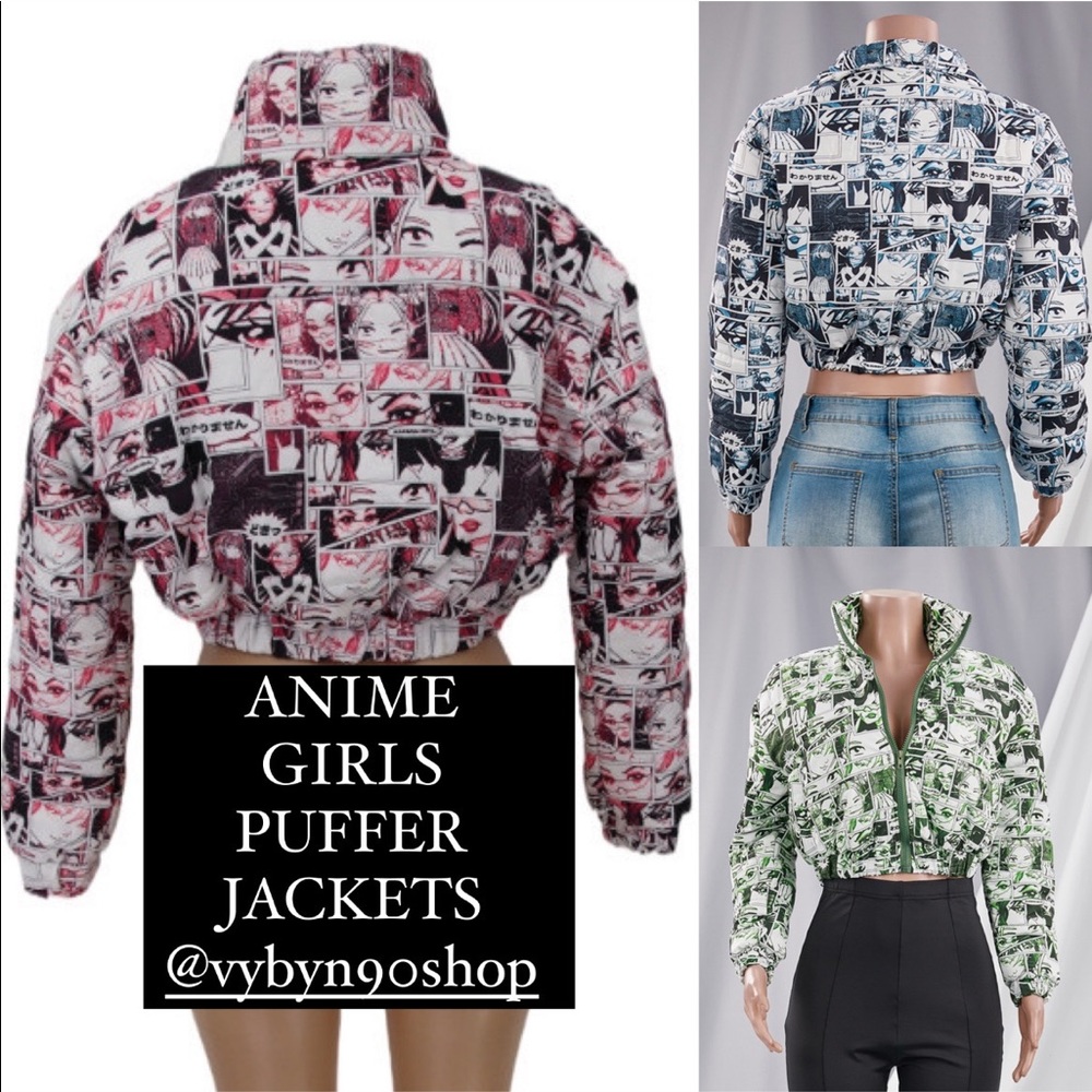 Anime Girl Puffer Coats